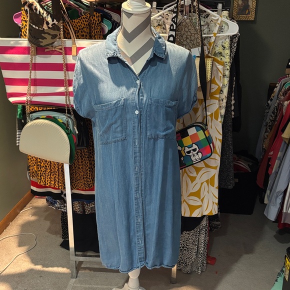 zilcremo Dresses & Skirts - Denim Blue Shirt Dress size small